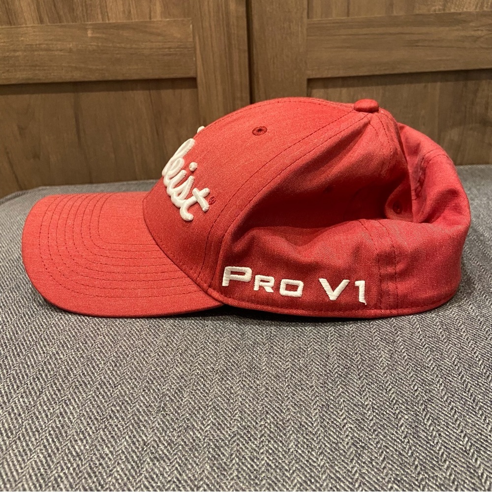 Titleist Red Baseball Cap with White Script Logo - Picture 3 of 8